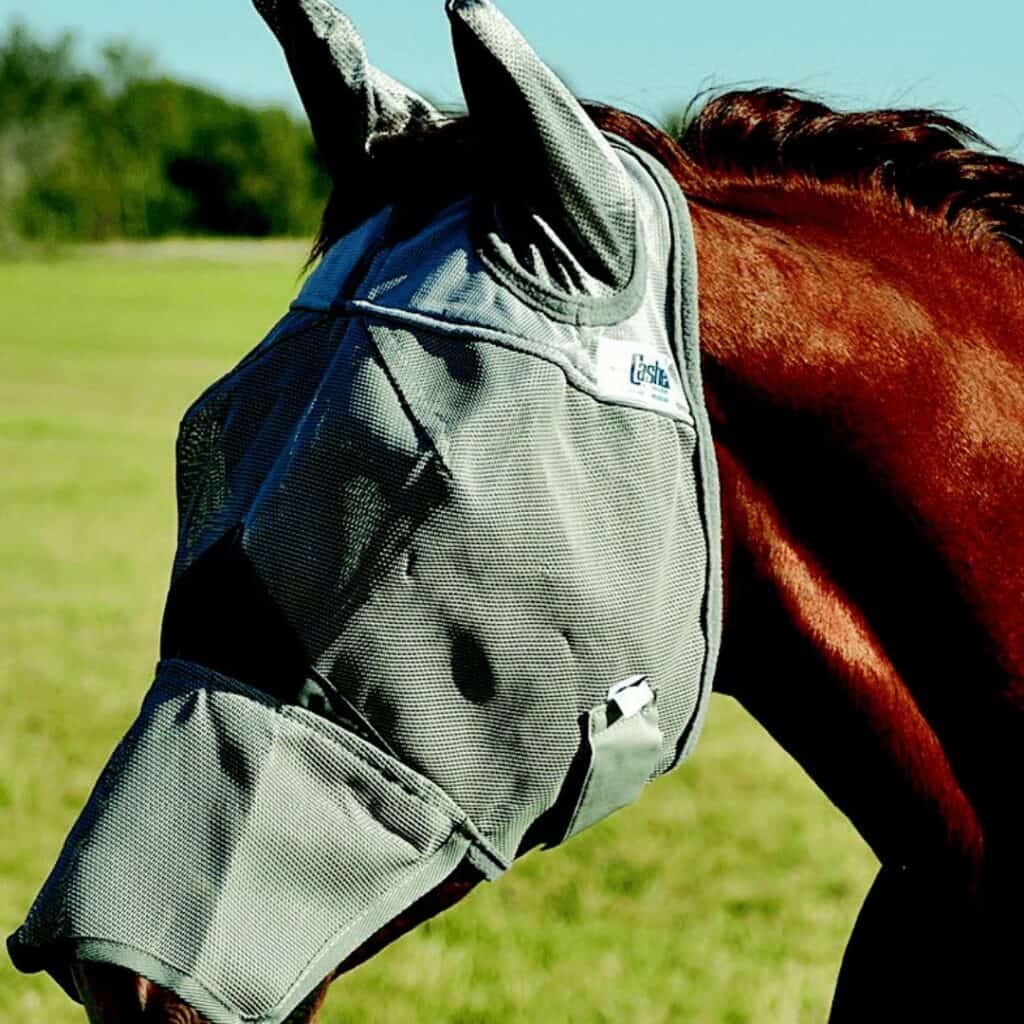 Crusader Pattern Fly Mask Standard Nose with Ears 
