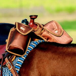 Kensington Insulated Horn Saddle Bag for Horse Saddle — Designed to Keep Items Cool and Handy While on The Trail — Has Two Insulated Pockets and One Phone Pocket 
